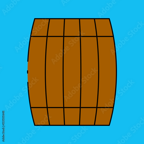 Barrel single icon vector illustration
