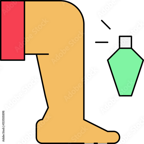 Hair remover spray single icon vector illustration