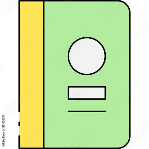 Notepad single icon vector illustration