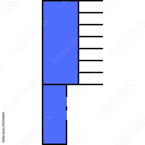 Comb single icon vector illustration