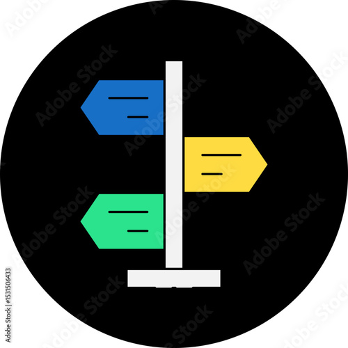 Direction single icon vector illustration