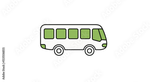 Simple cartoon of a bus.