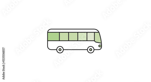 A simple illustration of a bus. 