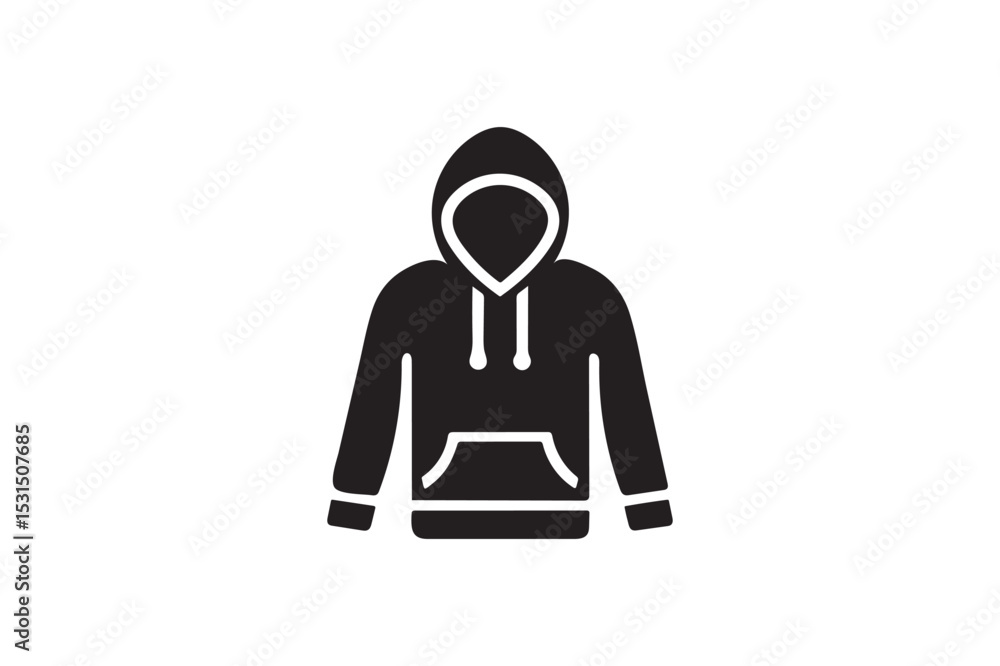 Hoodie icon silhouette on background. (02) Hoodie icon silhouette on background. (02)