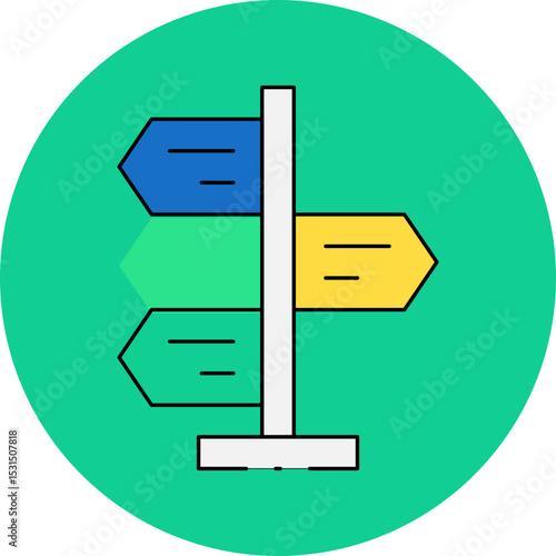 Direction single icon vector illustration