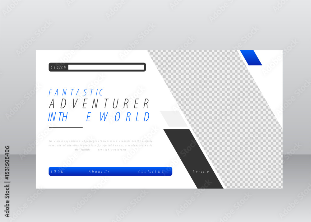 Modern Travel Agency website header Modern Travel Agency website header