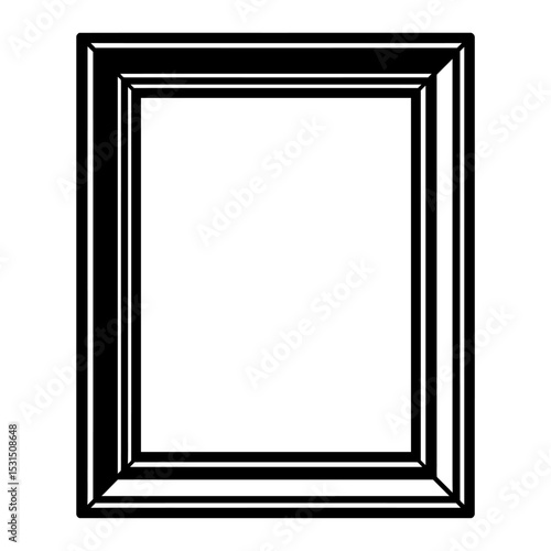 Black and White Outline Design of a Picture or Photo Frame