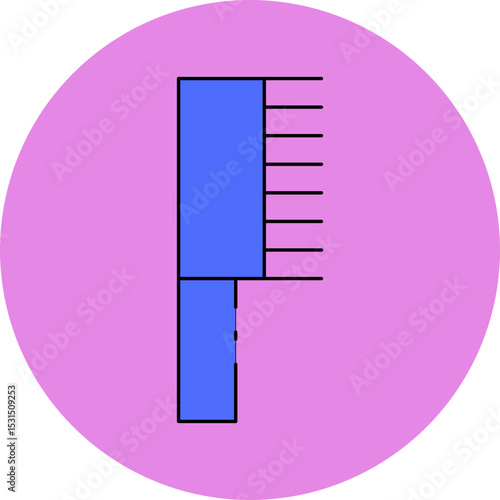Comb single icon vector illustration