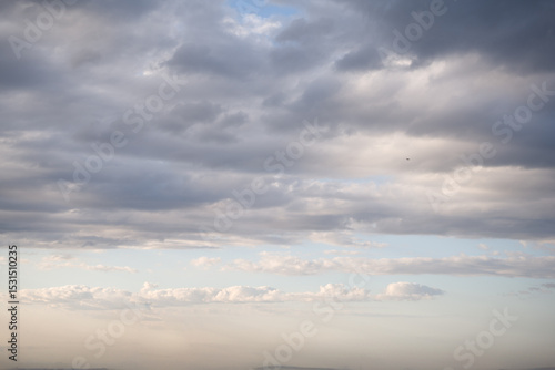 Fototapeta Naklejka Na Ścianę i Meble -  Overcast Sky with Layers of Clouds