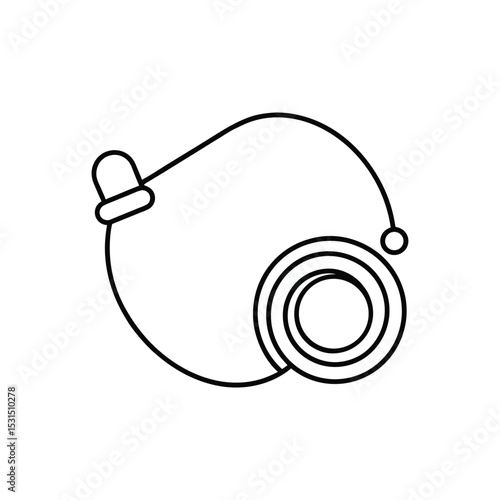 winch line art on white background