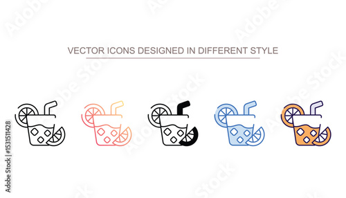 Lemonade icon design with white background stock illustration