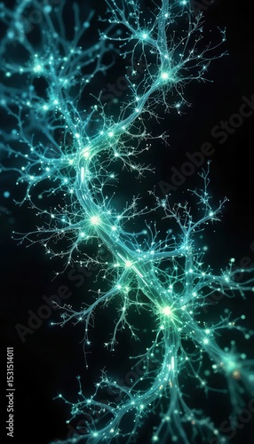 Abstract background featuring illuminated neural patterns for mobile device displays