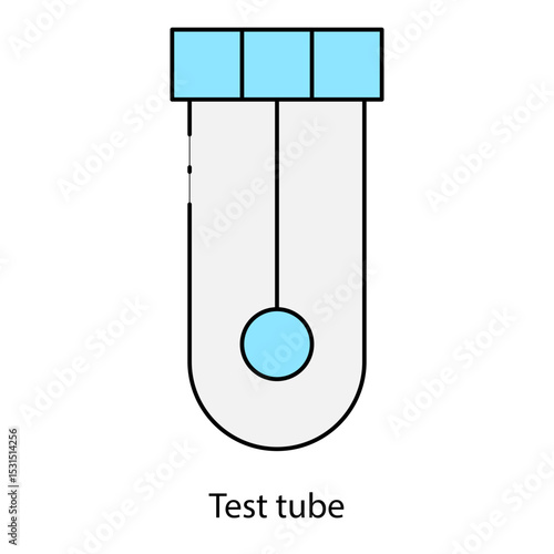 Test tube single icon vector illustration