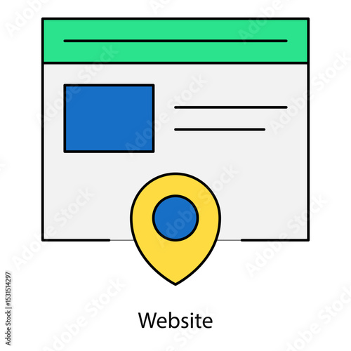 Website single icon vector illustration