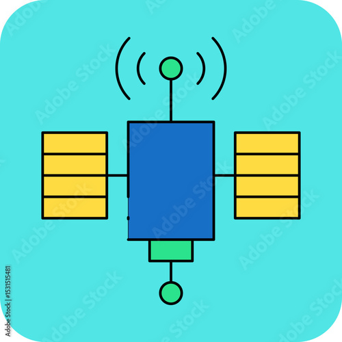 Satellite single icon vector illustration