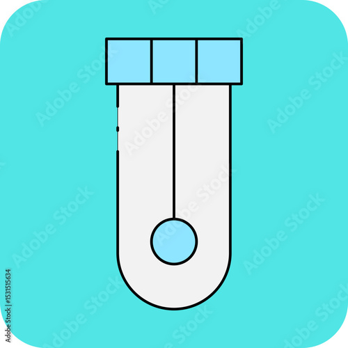 Test tube single icon vector illustration