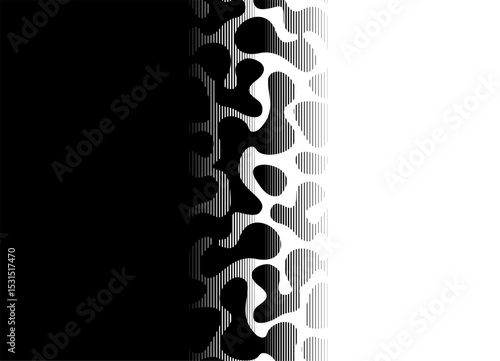 Vector transition from black to white. Abstract Pattern on the skin of an animal, reptile, fish. Striped vector background of thin lines for covers, posters. packaging. Camouflage. predator
