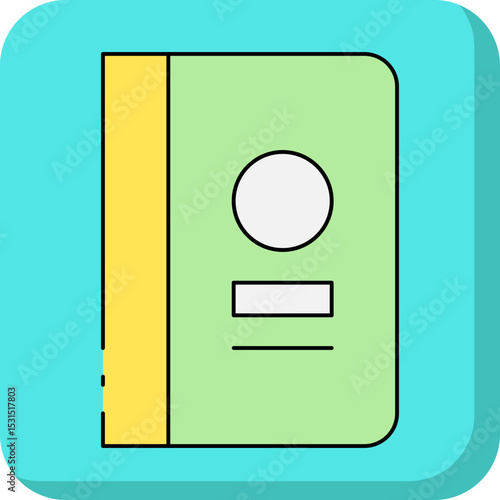 Notepad single icon vector illustration