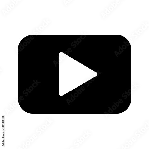 play ícone de reprodução silhueta preta vetor

