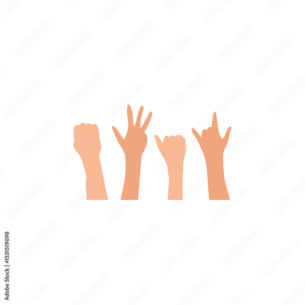 Fototapeta premium Happy friendship day hand vector illustration 