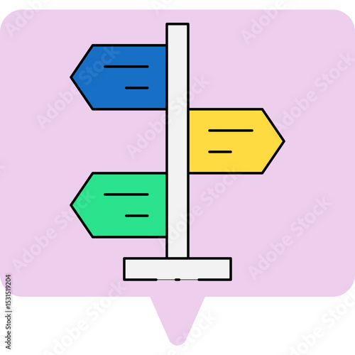 Direction single icon vector illustration