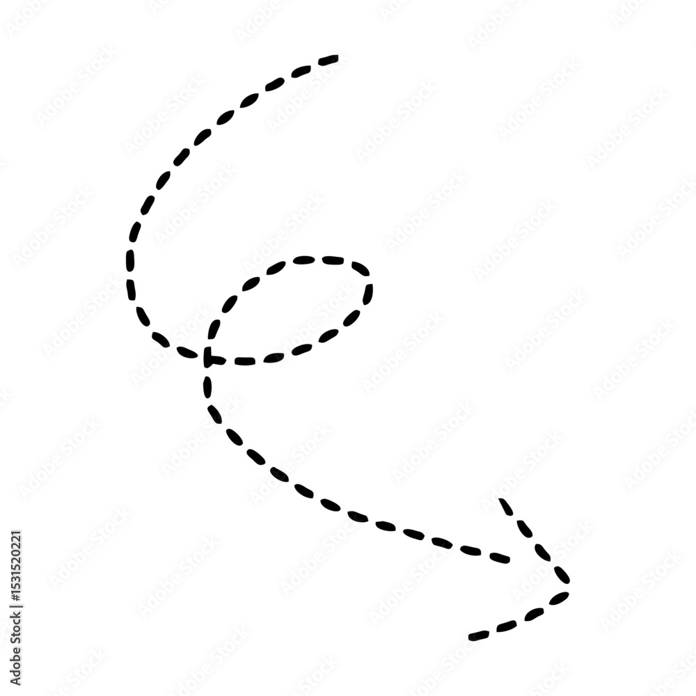 Dotted Spiral Arrow Dotted Spiral Arrow