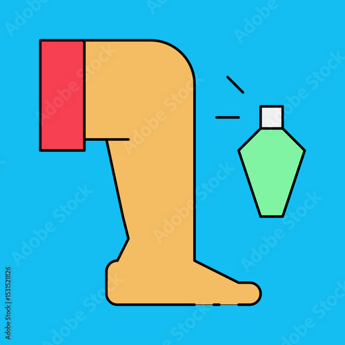 Hair remover spray single icon vector illustration