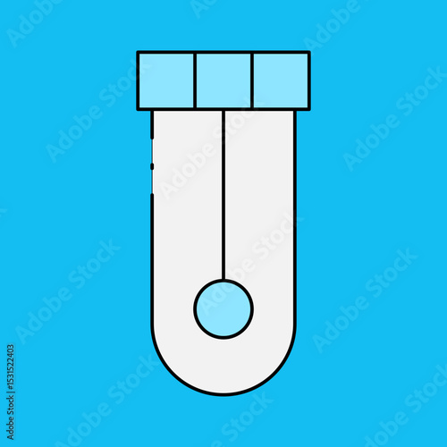 Test tube single icon vector illustration