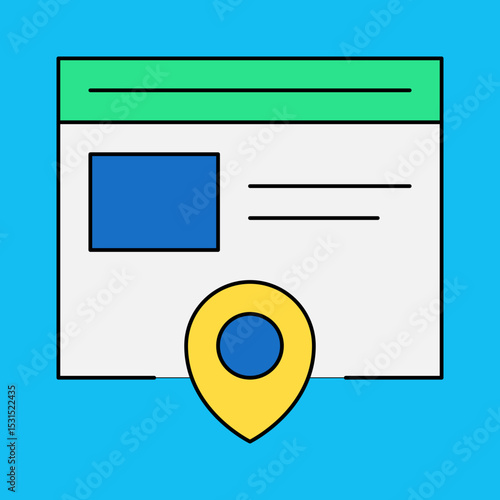 Website single icon vector illustration