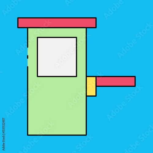 Barrier single icon vector illustration