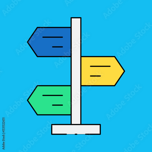 Direction single icon vector illustration