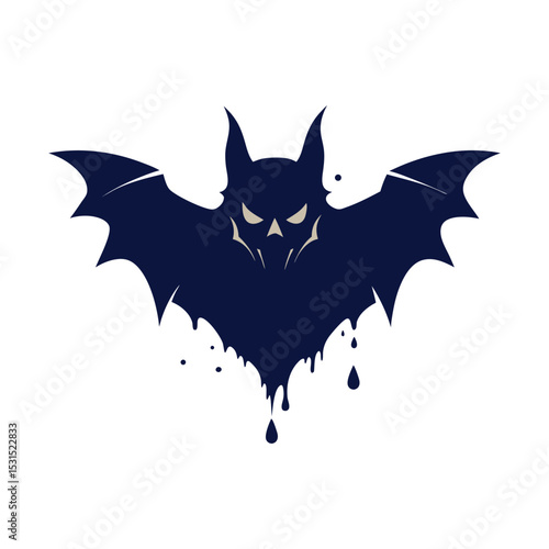 Wallpaper Mural bat head emerging from paint splash vector Torontodigital.ca