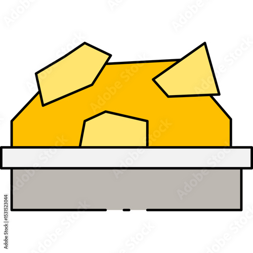 Gold single icon vector illustration