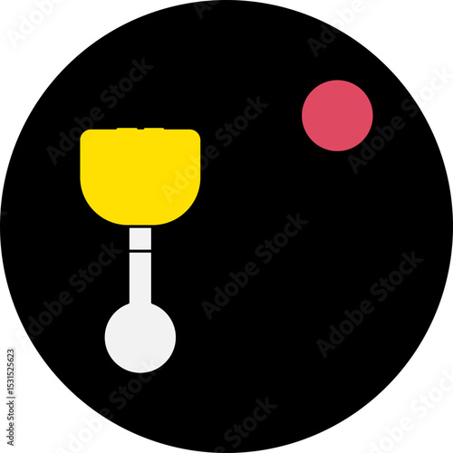 Wallpaper Mural Ball tin the glass single icon vector illustration Torontodigital.ca