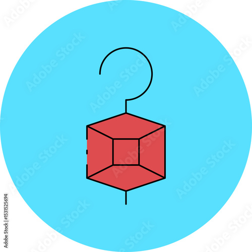 Ear ring single icon vector illustration