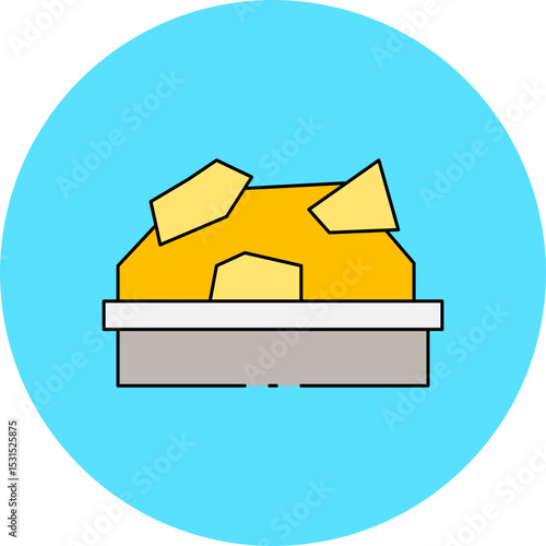 Gold single icon vector illustration