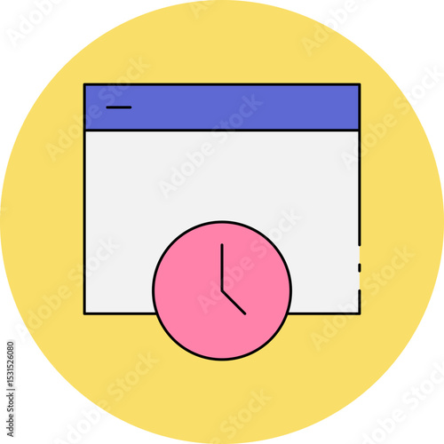 Time single icon vector illustration