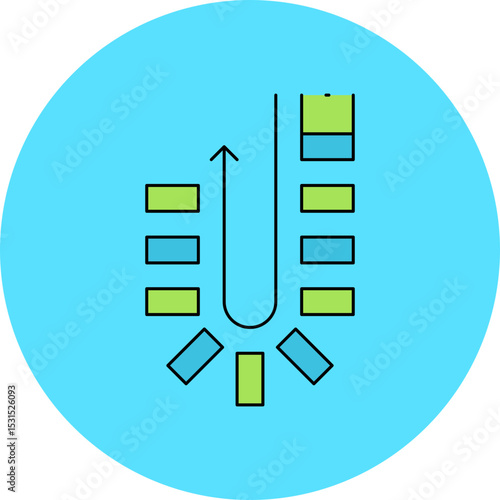 U turn game single icon vector illustration