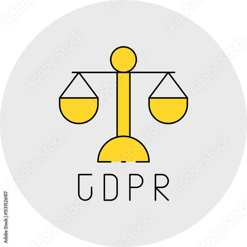 Law associates single icon vector illustration