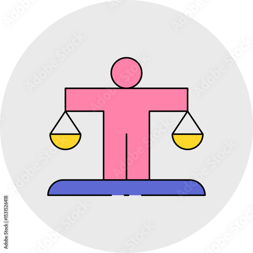 Law single icon vector illustration