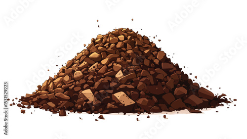 Pile of Compost Icon Vector Isolated - Green Eco Concept Illustration