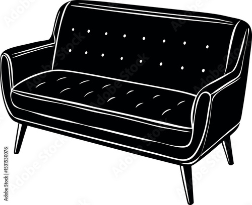 Scandinavian Style Sofa Shallotte On White Background
