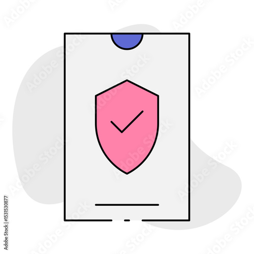Security phone single icon vector illustration