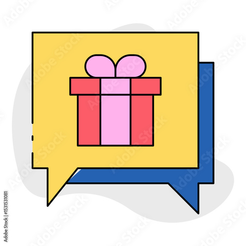 Chat box single icon vector illustration