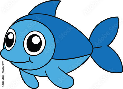 teeny tetra   cartoon fish on white background   f.eps