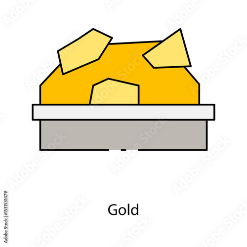 Gold single icon vector illustration