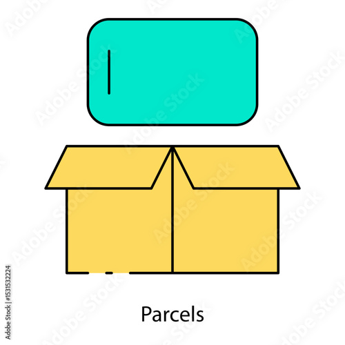 Parcels single icon vector illustration
