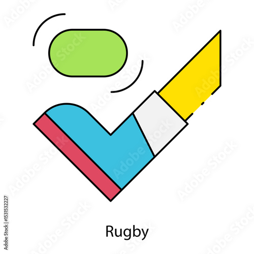 Rugby single icon vector illustration