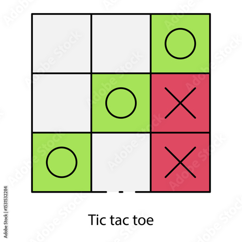 Tic tac toe single icon vector illustration