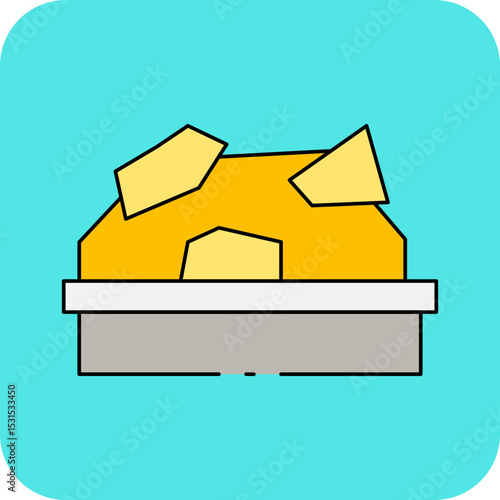 Gold single icon vector illustration